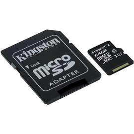 Kingston SDCS/64GB Canvas Select 64GB microSDXC C10 UHS-I 80MB Bellek Kartı